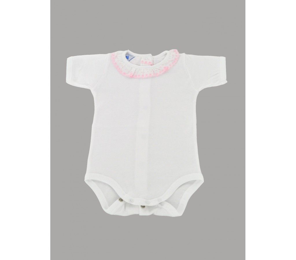 BABIDU Body Neonato Manica Corta 100% Cotone, Body Neonato con Volant