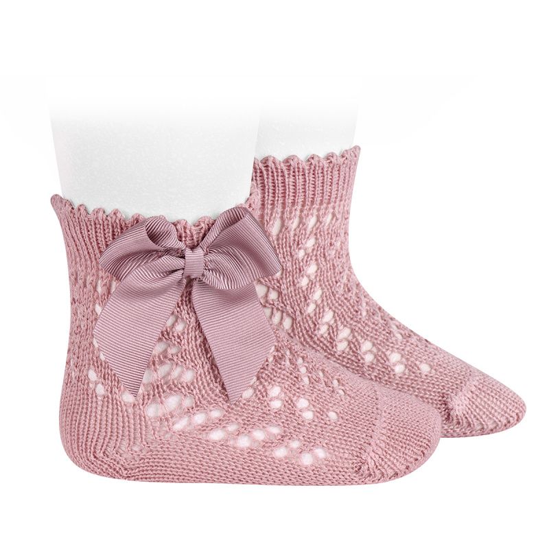 Cóndor Calcetines cortos de perlé para bebé con calado diagonal