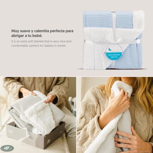 Manta NIDO ABEJA Borreguillo InterBaby - Imagen 6
