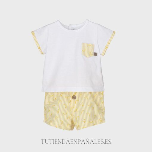 Conjunto camiseta pantalón PLATANOS niño