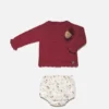 Conjunto braga tela SETAS 2 POMPONES