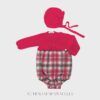 Pelele cuerpo punto tela Juliana CUADROS GORRO familia Burbuja