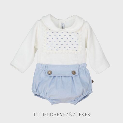 Conjunto pololo PLUMETI MICROPANA celeste