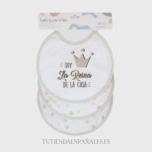 Pack baberos SOY LA REINA DE LA CASA - Imagen 5