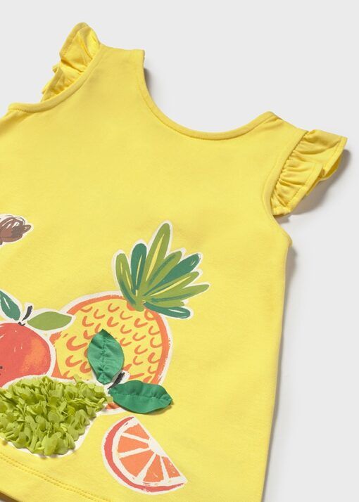 Vestido serigrafiado Mayoral YELLOW FRUITS - Imagen 4