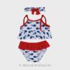 Conjunto top baño con diadema BALLENA