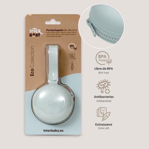 Portachupete cremallera SILICONA Interbaby - Imagen 3