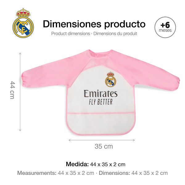 Babero plastificado con mangas ESCUDO oficial Real Madrid - Imagen 15