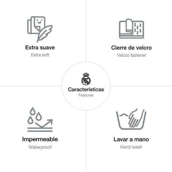 Babero plastificado con mangas ESCUDO oficial Real Madrid - Imagen 14