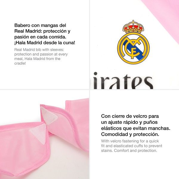 Babero plastificado con mangas ESCUDO oficial Real Madrid - Imagen 13