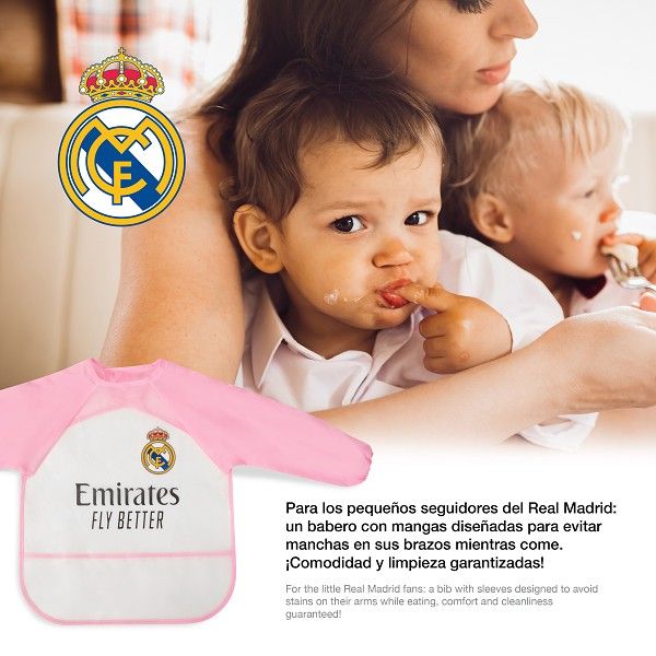 Babero plastificado con mangas ESCUDO oficial Real Madrid - Imagen 12