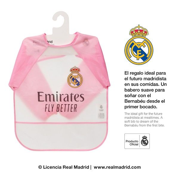 Babero plastificado con mangas ESCUDO oficial Real Madrid - Imagen 11