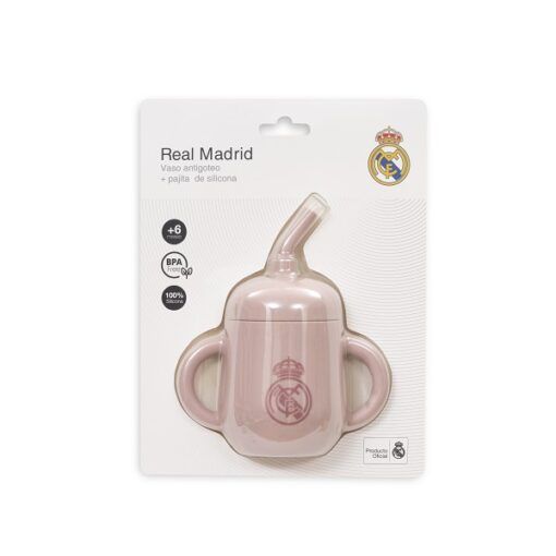 Vaso antigoteo y pajita de silicona oficial Real Madrid - Imagen 2