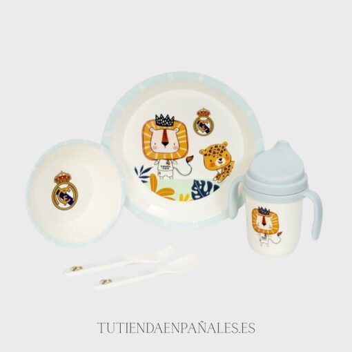 Set vajilla 5 piezas oficial Real Madrid