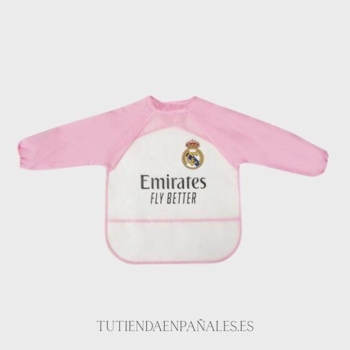 Babero plastificado con mangas ESCUDO oficial Real Madrid