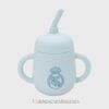 Vaso antigoteo y pajita de silicona oficial Real Madrid