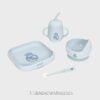 Set vajilla de 4 piezas de silicona oficial Real Madrid