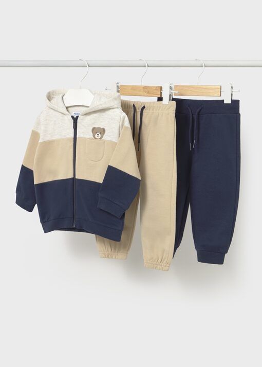 Chandal capucha Mayoral 2 pantalones TRICOLOR