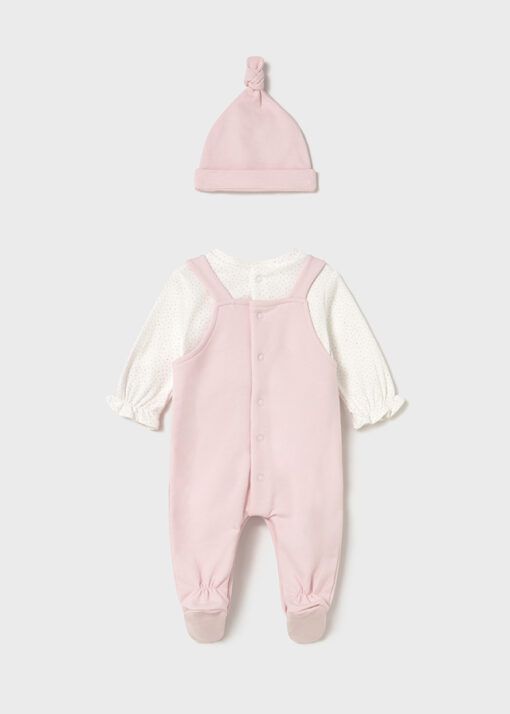 Pelele peto y gorro FELPA Mayoral rosa - Imagen 3