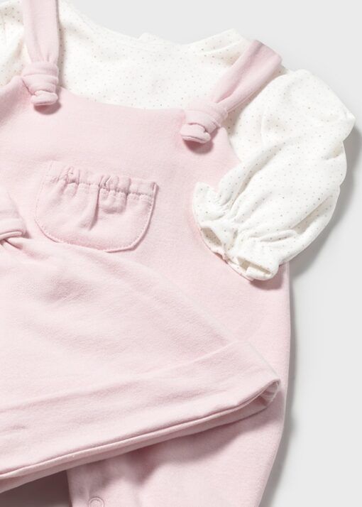 Pelele peto y gorro FELPA Mayoral rosa - Imagen 4