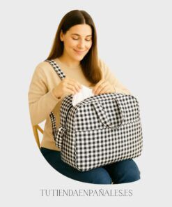 Bolso maternal plastificado CUADRO VICHY