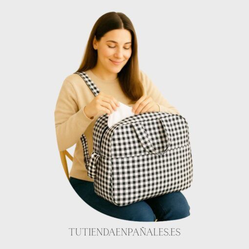 Bolso maternal plastificado CUADRO VICHY