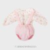Conjunto ranita 2 piezas algodón y camisa FLORES rosa