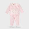 Chandal algodón niña capucha FLORES rosa