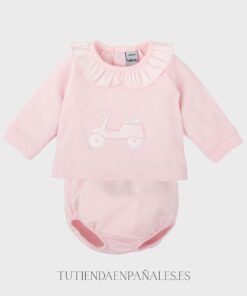 Conjunto ranita 2 piezas algodón VESPA rosa