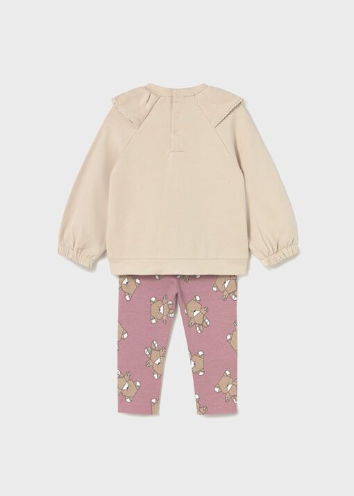 Conjunto leggings Mayoral OSO CORAZÓN orquidea - Imagen 3