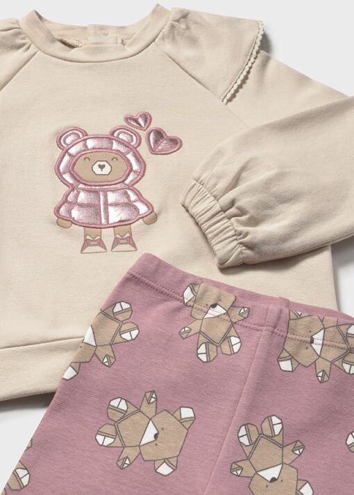 Conjunto leggings Mayoral OSO CORAZÓN orquidea - Imagen 4