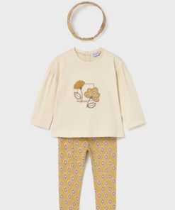 Conjunto leggings con diadema Mayoral FLOR miel
