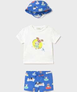 Conjunto baño con gorro Mayoral PERRITO azul