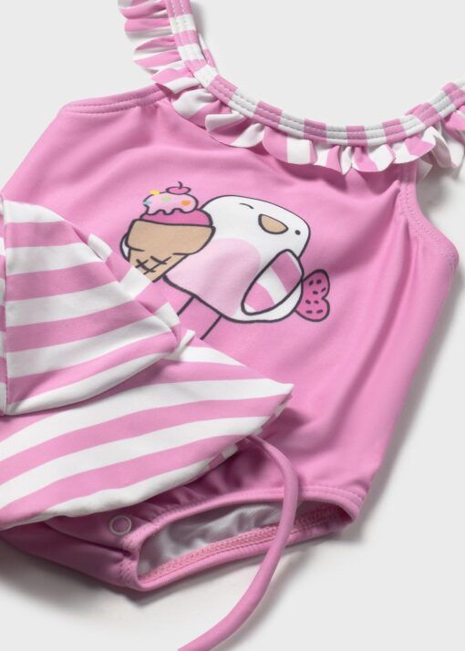 Conjunto bañador y gorro Mayoral POLLITO HELADO chicle - Imagen 2