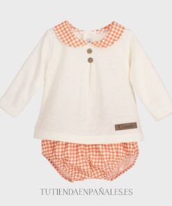 Conjunto pololo VICHY melocotón
