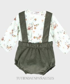 Conjunto peto ranita CIERVOS verde
