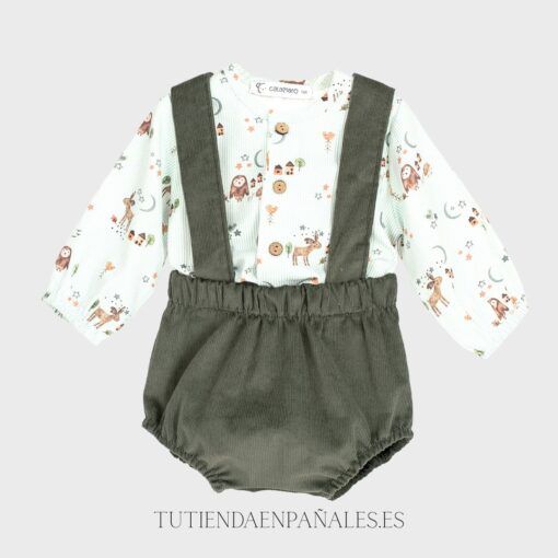 Conjunto peto ranita CIERVOS verde