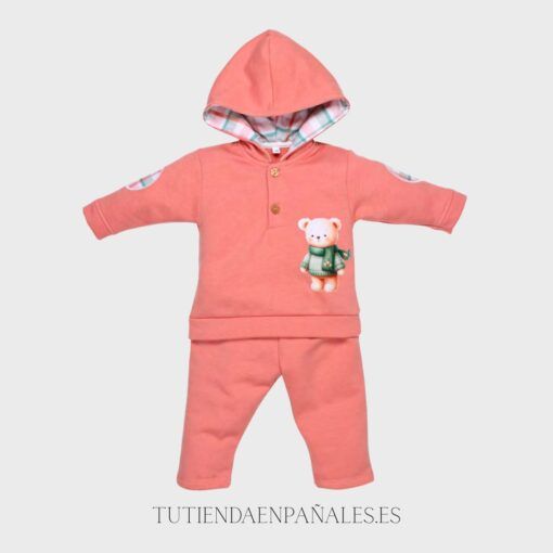 Chandal capucha algodón 2 piezas OSO BUFANDA