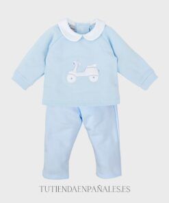Chandal algodón niño VESPA celeste