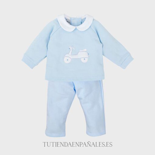Chandal algodón niño VESPA celeste