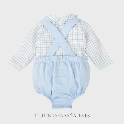 Conjunto ranita peto y camisa CUADROS - Imagen 3