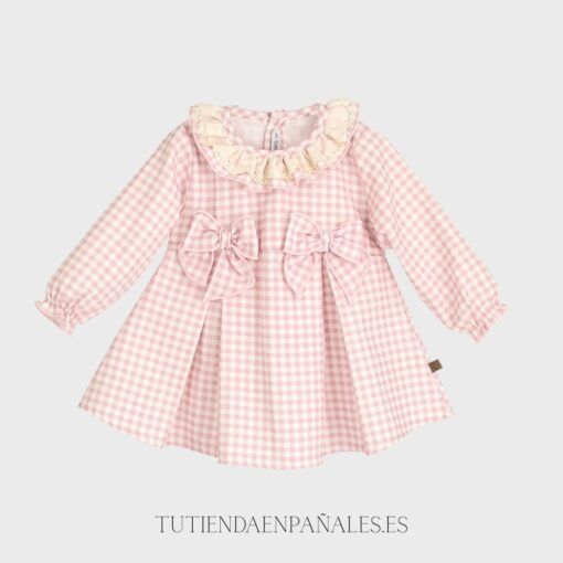 Vestido bebé VICHY LAZADAS rosa