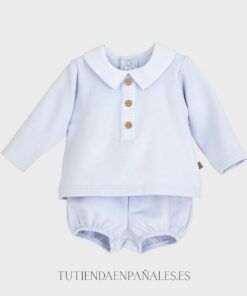 Conjunto pololo LISTAS celeste