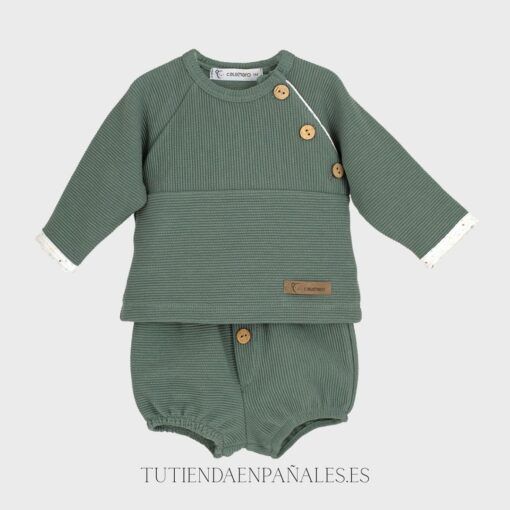Conjunto pololo manga larga MICROPANA verde