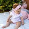 Conjunto algodón 2 piezas PLUMETI blanco/rosa