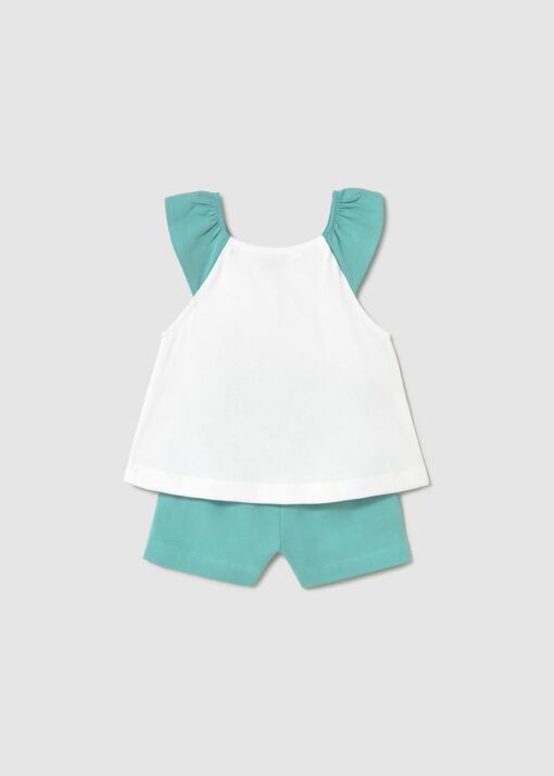 Conjunto short Mayoral NIÑA COLETAS verde - Imagen 3