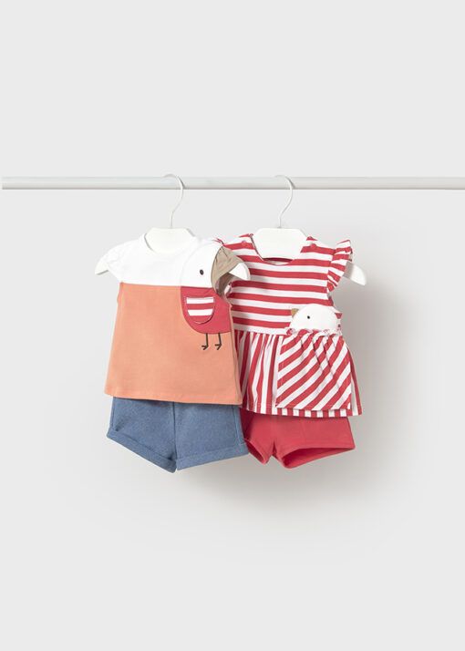 Conjunto 2 piezas algodón Mayoral POLLITO rojo