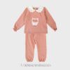 Chandal algodón niña BUHO rosa empolvado