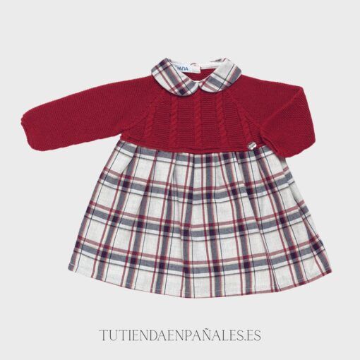 Vestido cuerpo punto CUADROS familia Bosque