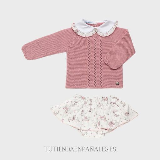 Conjunto braga falda lana Juliana ANIMALITOS familia Nube